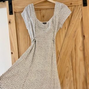 Tie Waist Polka Dot Dress Abercrombie & Fitch